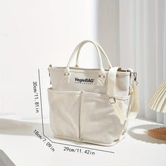 Canvas Lunch Box Bag For Women Pocket Go Out Mommy Bag