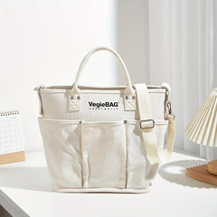 Canvas Lunch Box Bag For Women Pocket Go Out Mommy Bag
