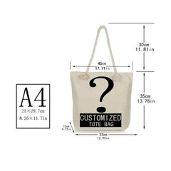 Music Note Piano Print Tote Bag Rope Strap Heavy Duty Reusable Shopping Bag