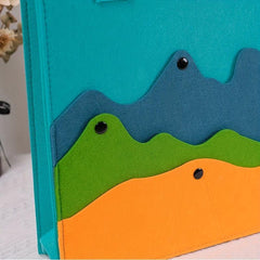 Colorblock Felt Tote Bag Lightweight Handbag