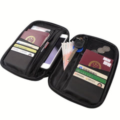 Family Passport Holder Travel Organizer Case with Zip