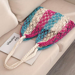 Hollow Woven Hobo Bag Large Capacity Knitted Handbag