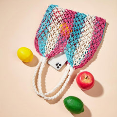 Hollow Woven Hobo Bag Large Capacity Knitted Handbag