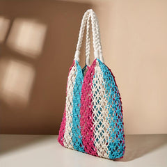 Hollow Woven Hobo Bag Large Capacity Knitted Handbag