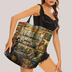 Magic Grocery Cat Print Handbag Reusable Shopping Bag Large Shoulder Bag
