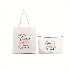 2 Pcs Letter Pattern Shoulder Bag All Match Handbag Women's Minimalist Bags