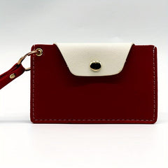 Colorblock Card Case Slim Credit Card Holder Coin Purse