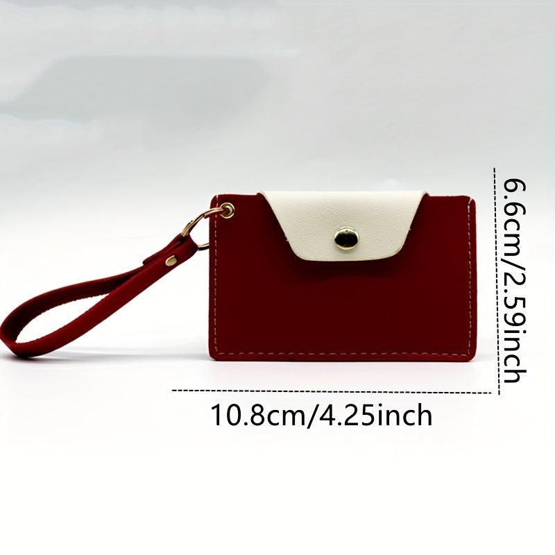 Colorblock Card Case Slim Credit Card Holder Coin Purse