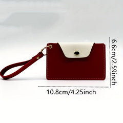 Colorblock Card Case Slim Credit Card Holder Coin Purse