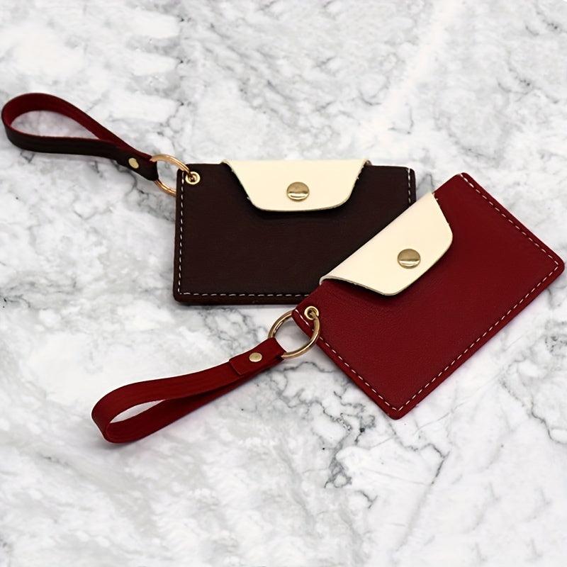 Colorblock Card Case Slim Credit Card Holder Coin Purse