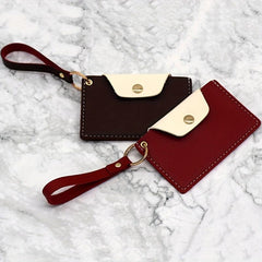 Colorblock Card Case Slim Credit Card Holder Coin Purse