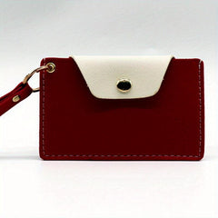 Colorblock Card Case Slim Credit Card Holder Coin Purse