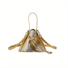 Triangle Drawstring Handbag Crossbody Bag for Lipstick & Coin