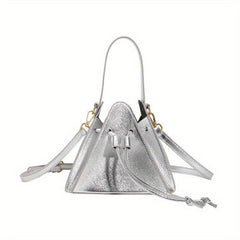 Triangle Drawstring Handbag Crossbody Bag for Lipstick & Coin