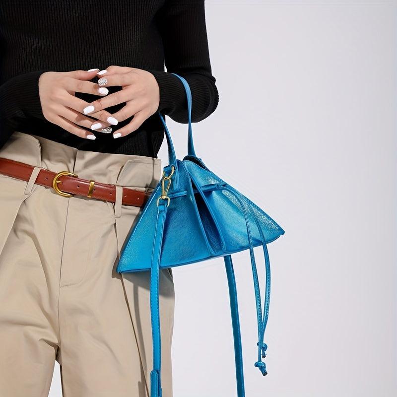 Triangle Drawstring Handbag Crossbody Bag for Lipstick & Coin