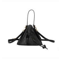 Triangle Drawstring Handbag Crossbody Bag for Lipstick & Coin