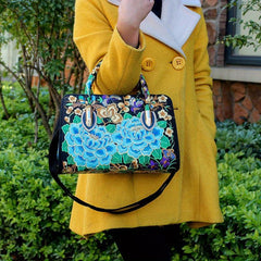 Vintage Embroidered Tote Bag Ethnic Satchel All Match Shoulder Bag