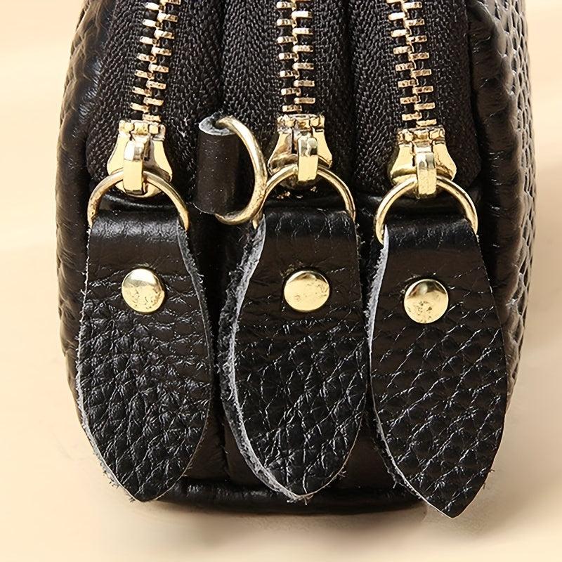 Vintage Crocodile Embossed Long Wallet Zipper Clutch Purse