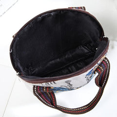 Butterfly Embroidery Top Handle Bag Small Phone Storage Purse Women's
