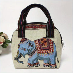 Butterfly Embroidery Top Handle Bag Small Phone Storage Purse Women's