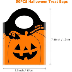 50 Pcs Halloween Pattern Candy Storage Pouch Lightweight Organizer
