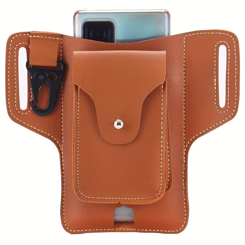 Vintage Faux Leather Belt Bag Phone Bag Travel Sports Waist Bag