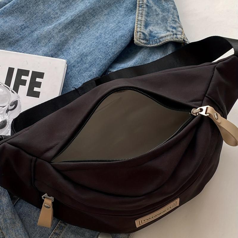 Outdoor Sports Waist Bag with Letter Patch for Travel Hiking Cycling