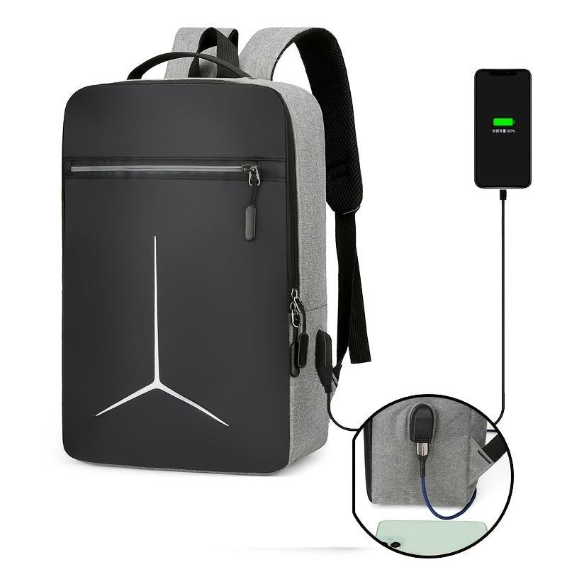Waterproof Casual Business Laptop Backpack with USB Charging Port