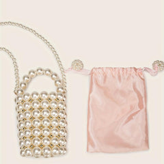 Faux Pearl Barrel Bag for Party
