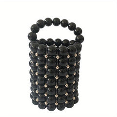 Faux Pearl Barrel Bag for Party