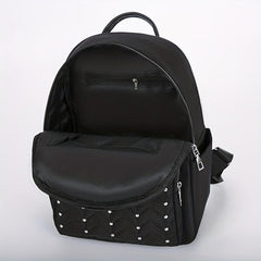 Rivet Decor Solid Casual Backpack For Travel