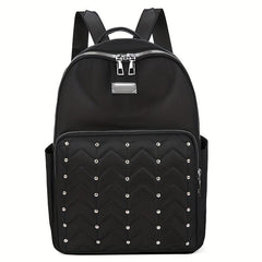 Rivet Decor Solid Casual Backpack For Travel