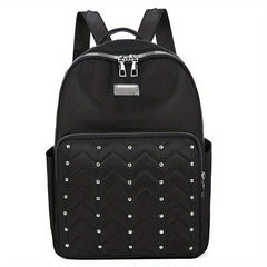 Rivet Decor Solid Casual Backpack For Travel
