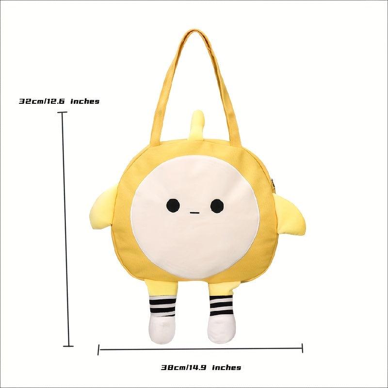 Cartoon Shape Handbag Yellow Sling Bag Casual Single Shoulder Bag