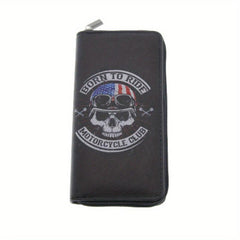 Halloween Skull Zipper Handbag Wallet Clutch Bag