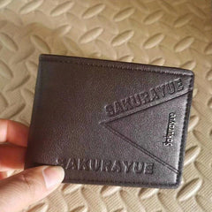 Men's PU Leather Metal Letter Pattern Short Wallet