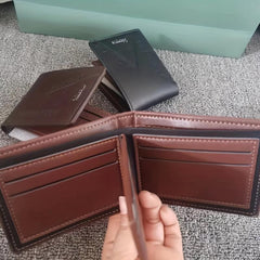 Men's PU Leather Metal Letter Pattern Short Wallet