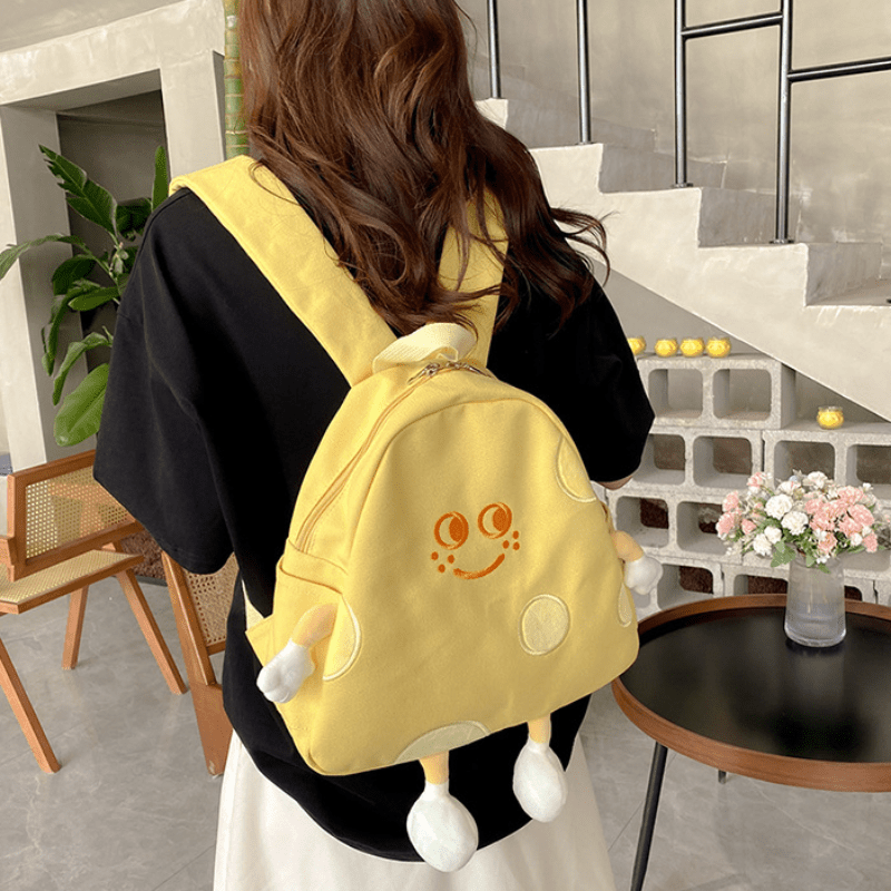 Cheese Shape Backpack Girls Women's Sweet Fashionable Backpack