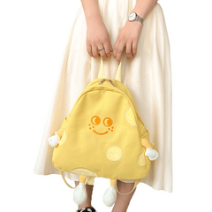 Cheese Shape Backpack Girls Women's Sweet Fashionable Backpack
