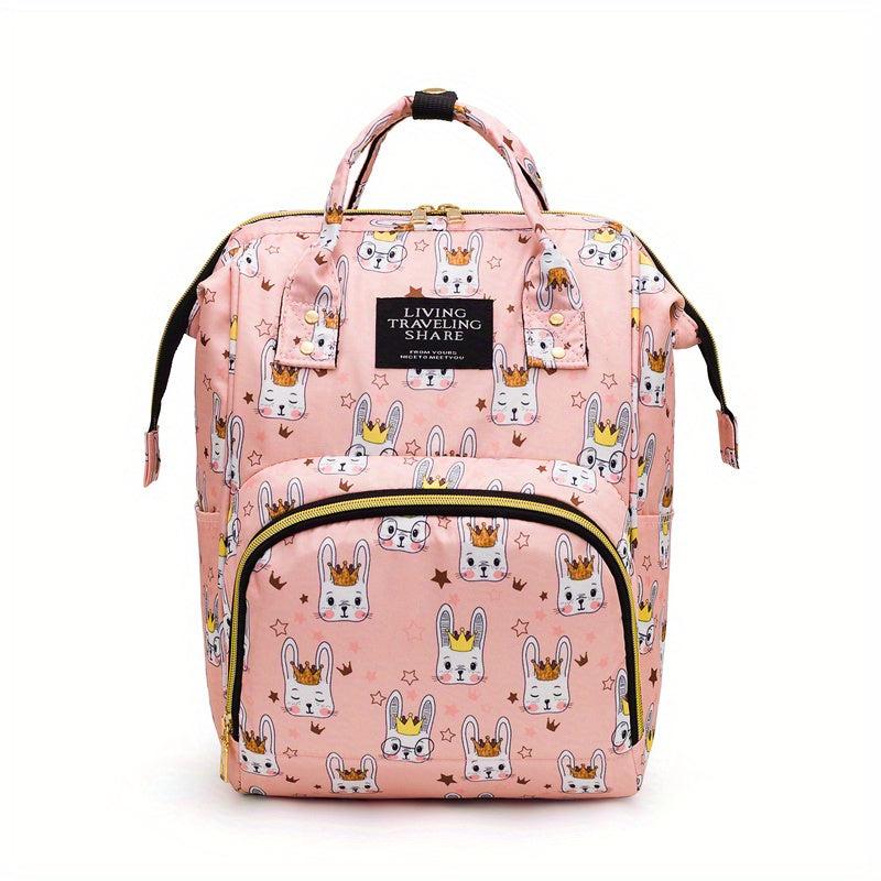 Cartoon Pattern Schoolbag Student's Backpack Bear & Bunny Styles