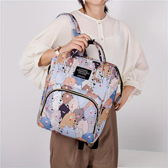 Cartoon Pattern Schoolbag Student's Backpack Bear & Bunny Styles
