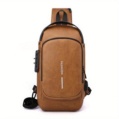 Anti Theft Crossbody Sling Bag With USB Charging Port Waterproof