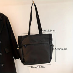 Men's Minimalism Handbag Casual Shoulder Bag For Travel Work Canvas Shopper Bag