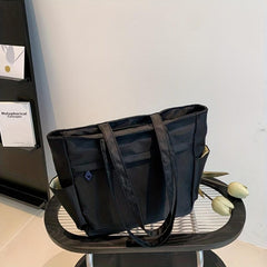 Men's Minimalism Handbag Casual Shoulder Bag For Travel Work Canvas Shopper Bag
