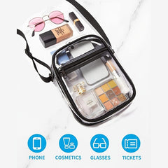 Clear Tote Bag Stadium Approved with Shoulder Strap Zipper Closure