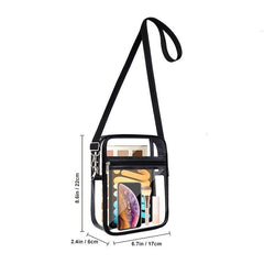 Clear Tote Bag Stadium Approved with Shoulder Strap Zipper Closure