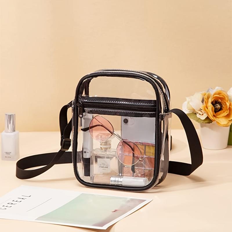 Clear Tote Bag Stadium Approved with Shoulder Strap Zipper Closure