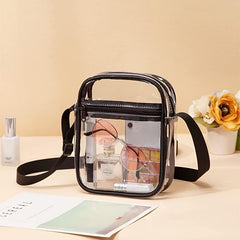 Clear Tote Bag Stadium Approved with Shoulder Strap Zipper Closure