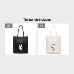 Cartoon Rabbit Print Tote Bag Shoulder Handbag