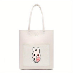 Cartoon Rabbit Print Tote Bag Shoulder Handbag